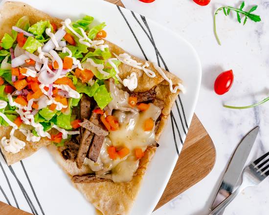 Order Steak & Cheese iCrepe food online from Icream Yogurt & Crepes store, Falls Church on bringmethat.com