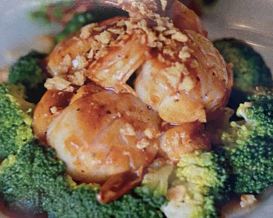 Order Garlic Prawns & Sea Scallops food online from The Blue Elephant Restaurant store, Saint Louis on bringmethat.com