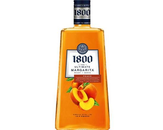 Order 1800 Ultimate Margarita Peach RTD, 1.75L (9.95%ABV) food online from Golden Ox Liquors store, Saint Augustine on bringmethat.com