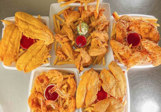 Order Trout Fish- 3 PCs food online from Sharks Seafood & More store, Bowie on bringmethat.com