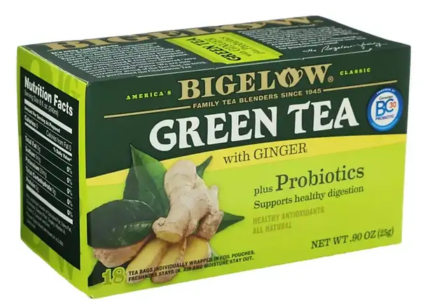 Order Bigelow Green Tea with Ginger 18 count  food online from Fresko Market store, Miami on bringmethat.com