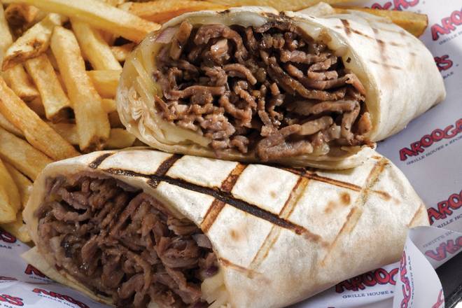 Order Philly Cheesesteak Wrap food online from Arooga's Route 11 store, Mechanicsburg on bringmethat.com