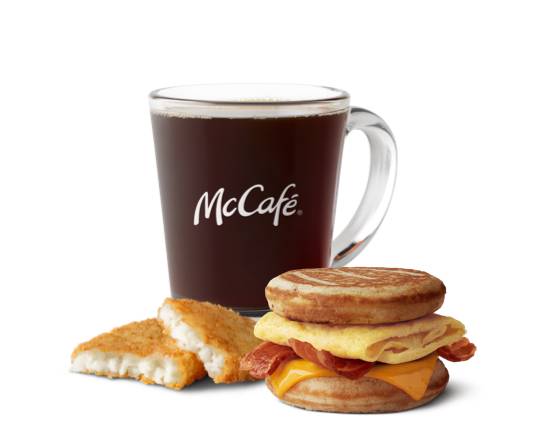 Order Bacon Egg Cheese McGriddle Meal food online from Mcdonald store, Auburn on bringmethat.com