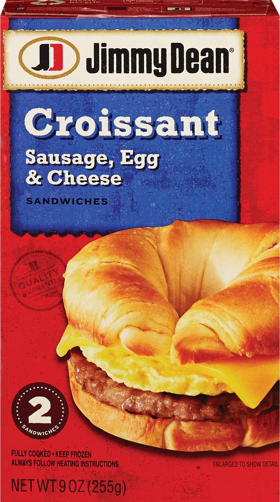 Order Jimmy Dean Sausage, Egg and Cheese Croissant Sandwich, 9 OZ food online from Cvs store, SUNNYVALE on bringmethat.com