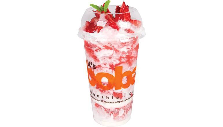 Order Strawberry Cream Slush food online from Boba Time store, Los Angeles on bringmethat.com