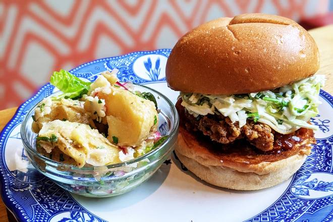 Order Spicy Fried Chicken Sandwich food online from Founding Farmers Tysons store, Providence on bringmethat.com