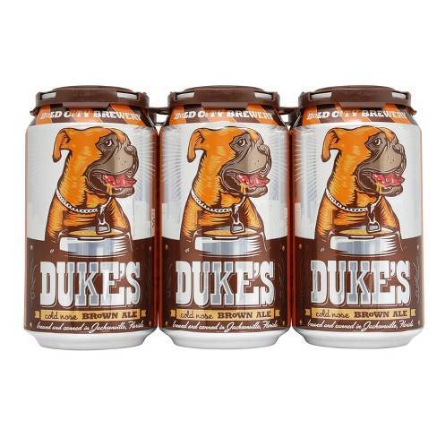 Order Duke's Brown Ale - 6 Pack - 12oz Cans (5.0% ABV) food online from The Local - Jacksonville store, Jacksonville on bringmethat.com