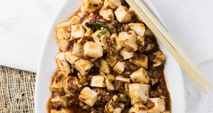Order Mapo Tofu food online from Crouching Tiger Restaurant store, Redwood City on bringmethat.com