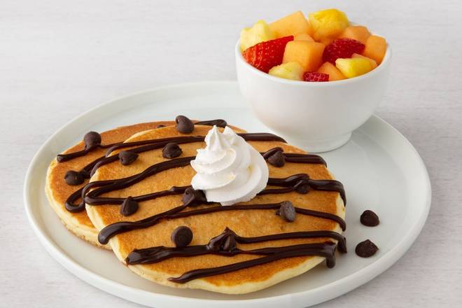 Order Kid's Chocolate Chip Pancakes food online from Bakers Square Restaurant & Pies store, Palatine on bringmethat.com
