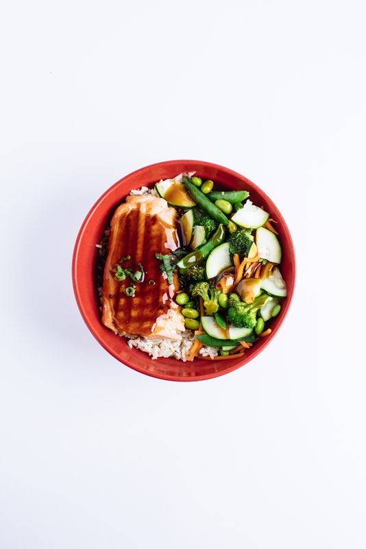 Order Salmon Bowl food online from Tokyo Joe's, Corporate Office store, Highlands Ranch on bringmethat.com