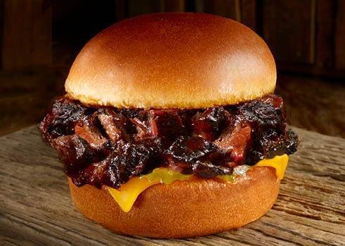 Order Brisket Burnt Ends Sandwich food online from Dickey Barbecue Pit store, Orlando on bringmethat.com