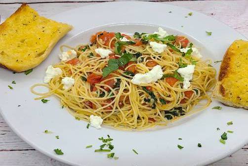 Order Angel Hair Pomodoro food online from Selma Chicago Pizzeria store, Rancho Santa Margarita on bringmethat.com