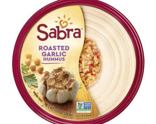 Order Sabra Hummus Roasted Garlic 10 Oz food online from Fresko Market store, Miami on bringmethat.com