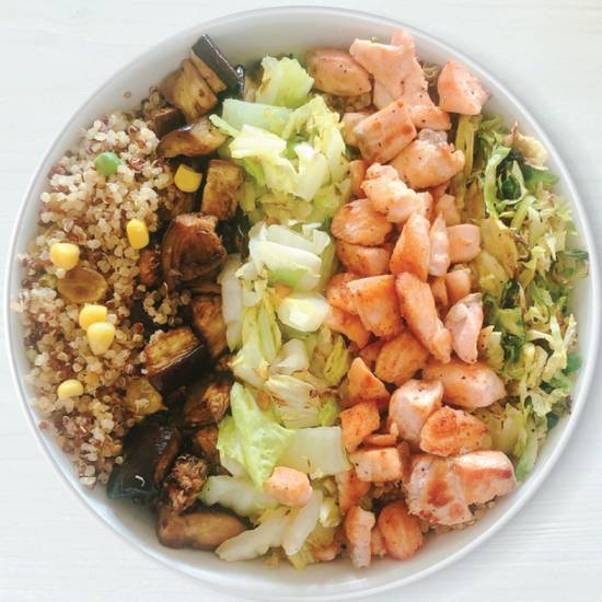 Order Salmon Buddha Bowl food online from Carrot Express store, Weston on bringmethat.com