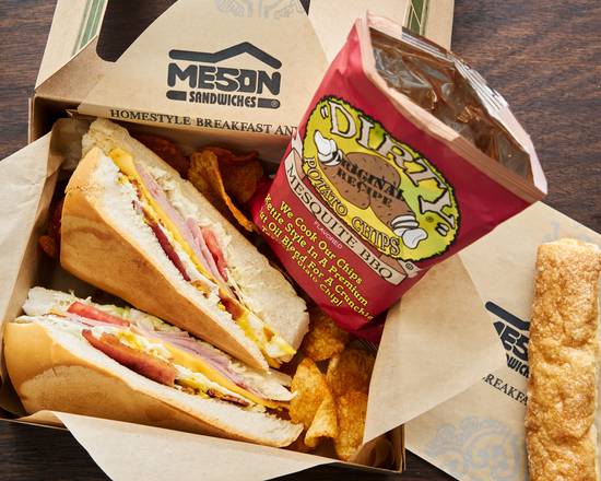 Order Express Ham, Bacon and Egg food online from Meson Sandwiches store, Orlando on bringmethat.com