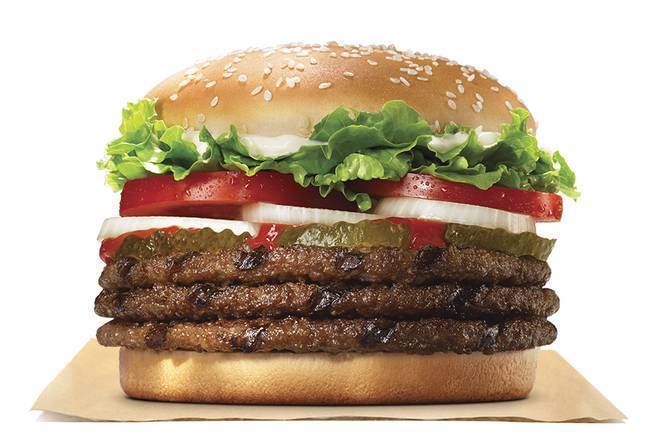 Order Triple WHOPPER® food online from Burger King store, St Petersburg on bringmethat.com