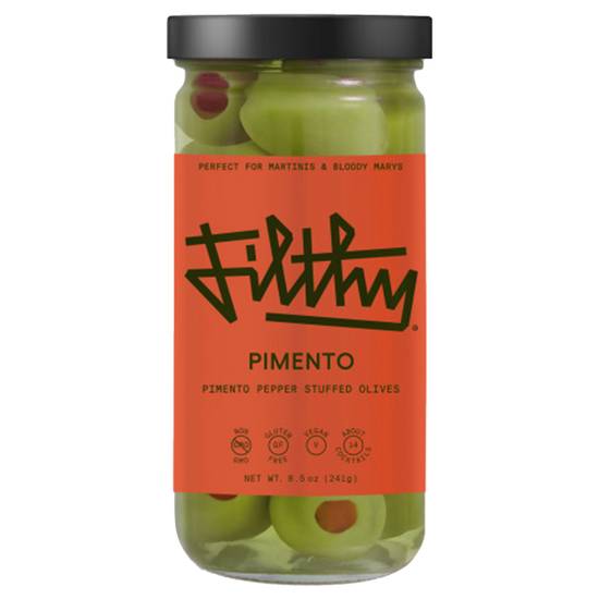 Order Filthy Pimento Stuffed Olives 8oz food online from Everyday Needs By Gopuff store, Fairfield on bringmethat.com
