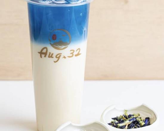 Order "Night Blue" Milk Tea food online from August 32 Tea store, Greenbelt on bringmethat.com