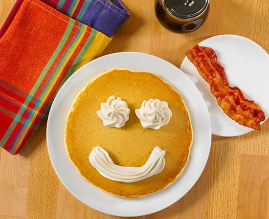 Order Kid's Buttermilk Pancake or Golden Waffle Plate food online from Huddle House store, Cleveland on bringmethat.com
