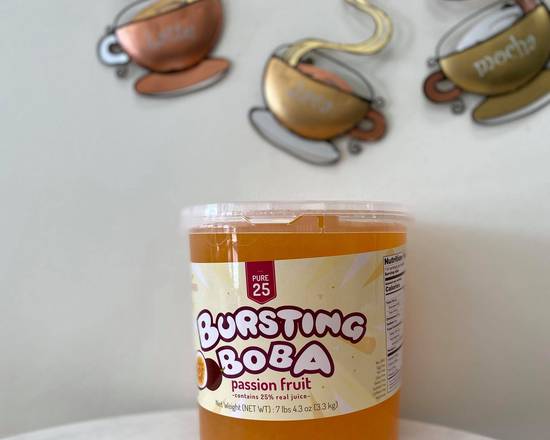 Order Passion Fruit Bursting Boba Tub 7lbs food online from Icream Yogurt & Crepes store, Falls Church on bringmethat.com