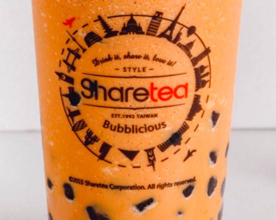 Thai Tea Ice Blended with Pearl 