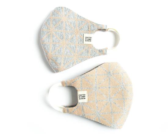 Order Jacquard Knit Reversible Mask Taupe Candy and Caviar food online from Fred Segal store, Malibu on bringmethat.com