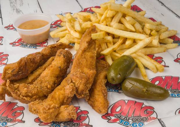Order Chicken Strips (5 pcs) food online from Omg Seafood To Go store, Houston on bringmethat.com