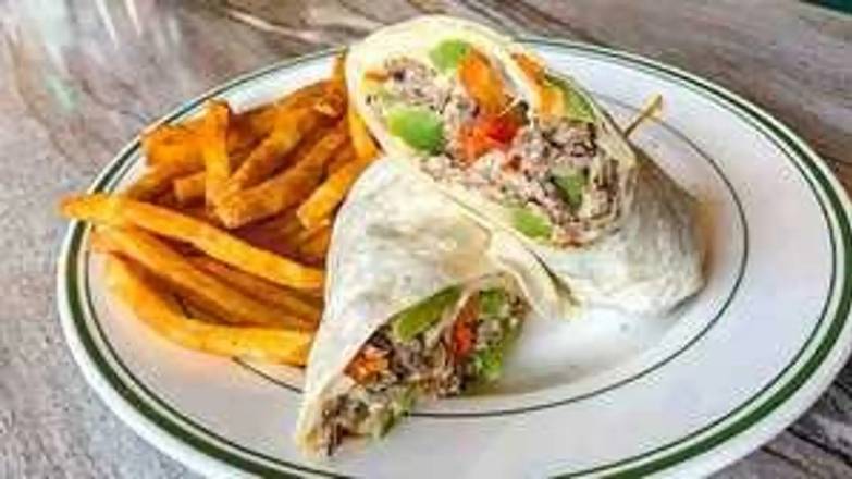 Order Steak Fajita Wrap food online from Lumberjacks store, Petaluma on bringmethat.com