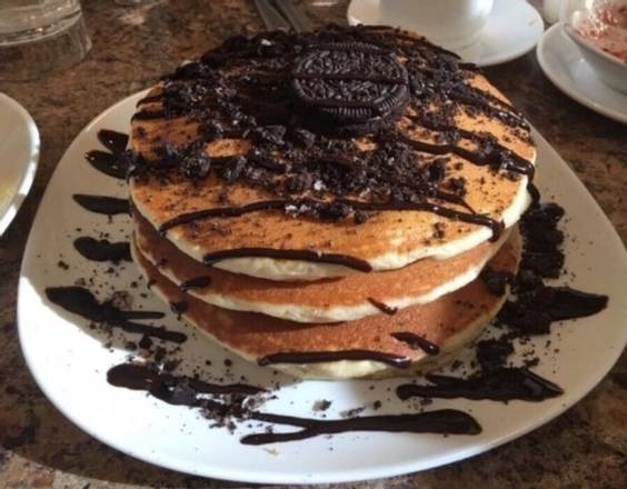 Order Oreo Pancakes (5 Stack) food online from Pancake Heaven store, Fort Myers on bringmethat.com