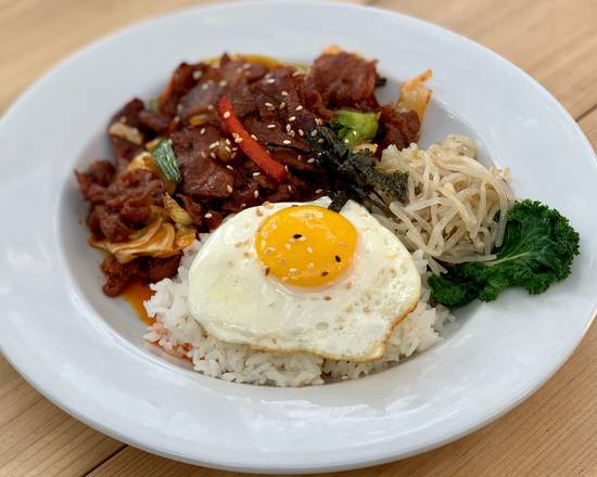 Order Spicy Pork Bulgogi Plate food online from Charm Bbq Chicken store, Austin on bringmethat.com
