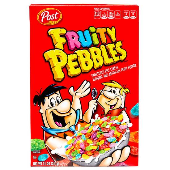 Order Post Fruity Pebbles Cereal 11oz food online from Everyday Needs by Gopuff store, Tampa on bringmethat.com
