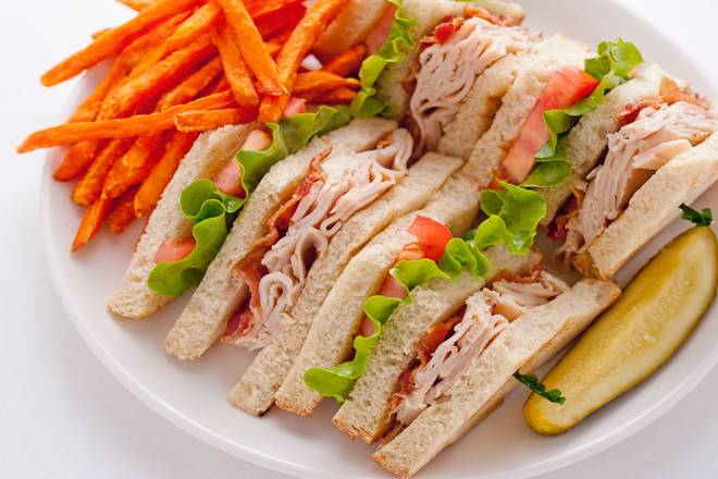 Order Club Sandwich food online from Broken Yolk Cafe store, San Marcos on bringmethat.com