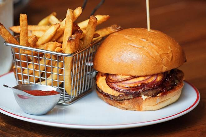 Order Big BBQ Cheeseburger food online from Founding Farmers Tysons store, Providence on bringmethat.com