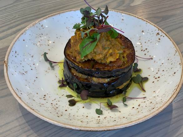 Order Baingan Bharta (Eggplant) Moussaka food online from Raag Indian Cuisine store, Minneapolis on bringmethat.com