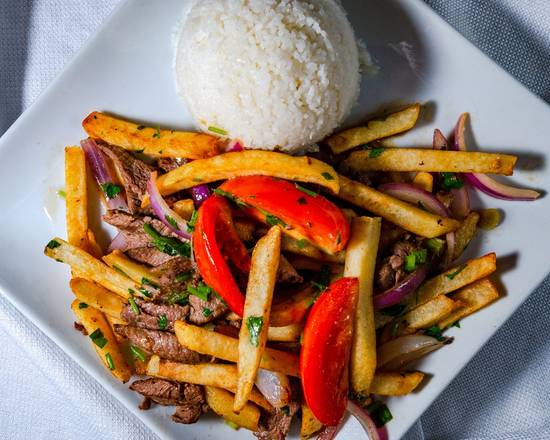 Order Lomo Saltado food online from El Pollo Inka store, Hermosa Beach on bringmethat.com
