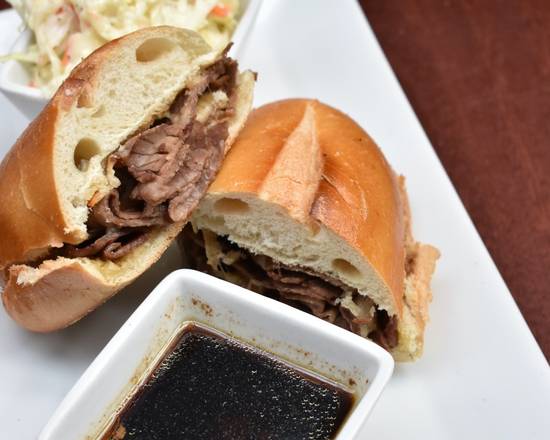 Order Roast Beef French Dip Melt food online from Post Office Cafe store, Babylon on bringmethat.com