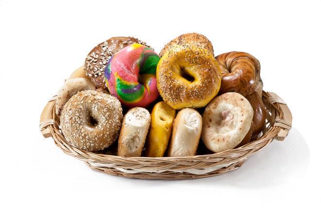 Order Assorted Dozen Bagels food online from Long Island Bagel Cafe store, Bellmore on bringmethat.com