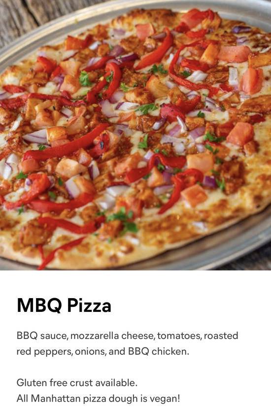 Order MBQ Pizza food online from Manhattan Pizza store, Fairfax on bringmethat.com