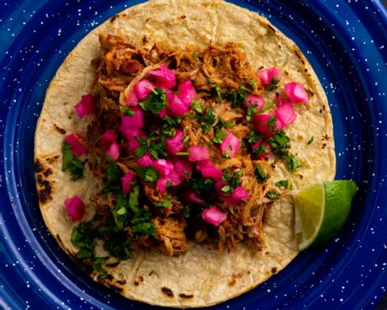 Order ACHIOTE PULLED PORK TACO food online from MX Taco store, Orlando on bringmethat.com