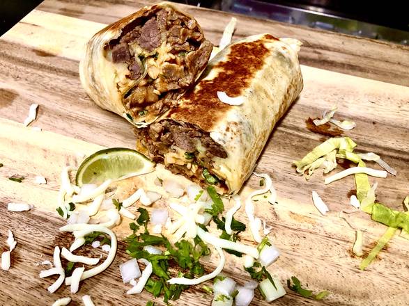Order DOUBLE MEAT BURRITO food online from beans and limes store, Van Nuys on bringmethat.com