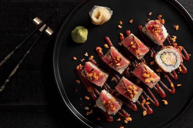 Order Kung Pao Dragon Roll food online from P.F. Chang's China Bistro store, McAllen on bringmethat.com