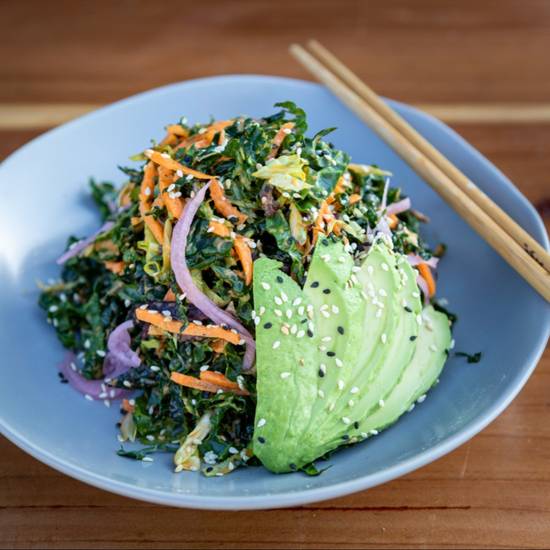 Order Raw Kale Salad food online from Gingergrass store, Los Angeles on bringmethat.com