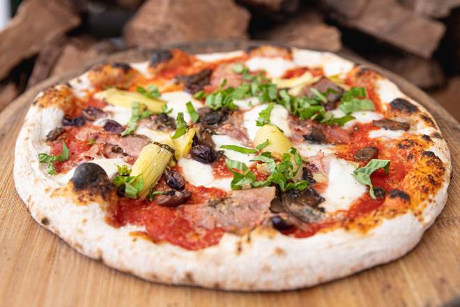 Order Capricciosa Pizza food online from Cucina Caprese Pizzeria store, San Diego on bringmethat.com