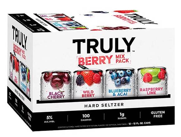 Order Truly Berry MiX, 12pk-12oz can seltzer (5.00% ABV) food online from Fresko Market store, Miami on bringmethat.com