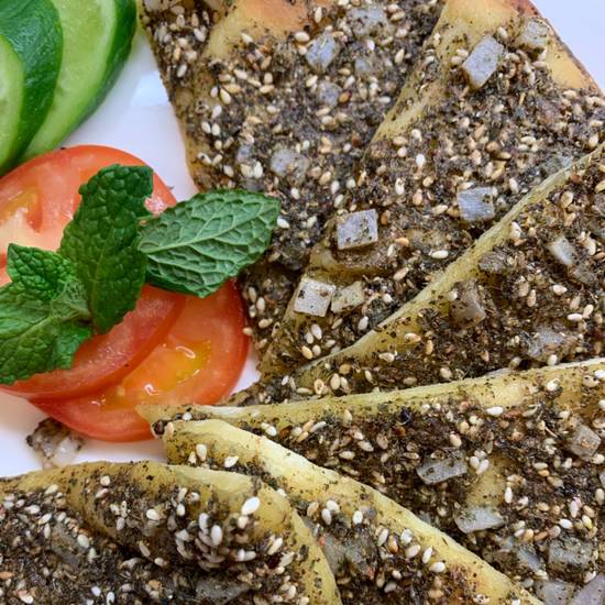 Order Zaatar Pie  VG food online from Mediterraneaneat All With Olive Oil store, Dallas on bringmethat.com