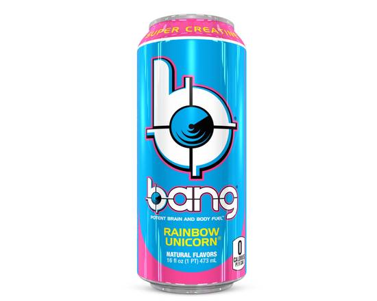Order Bang Energy 16oz Rainbow Unicorn food online from Fresko Market store, Miami on bringmethat.com