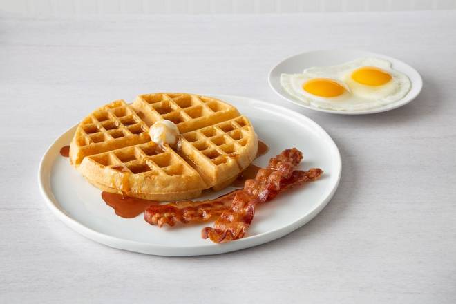 Order Belgian Waffle Combo food online from Village Inn store, Bellevue on bringmethat.com