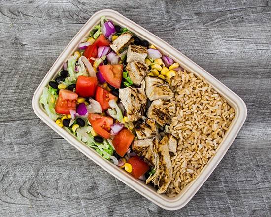 Order La Fiesta with brown rice food online from Giardino Gourmet Salads store, Miami on bringmethat.com