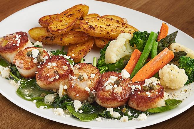 Order Pan Seared Scallops Dinner food online from Silver store, Bethesda on bringmethat.com