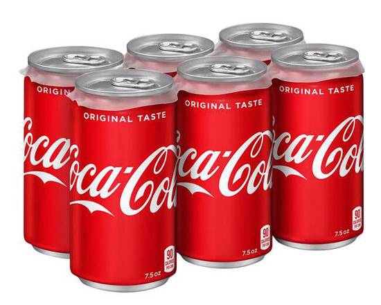 Order Coca-Cola Can Mini (6 pk) food online from Bay Supermarket store, Miami Beach on bringmethat.com